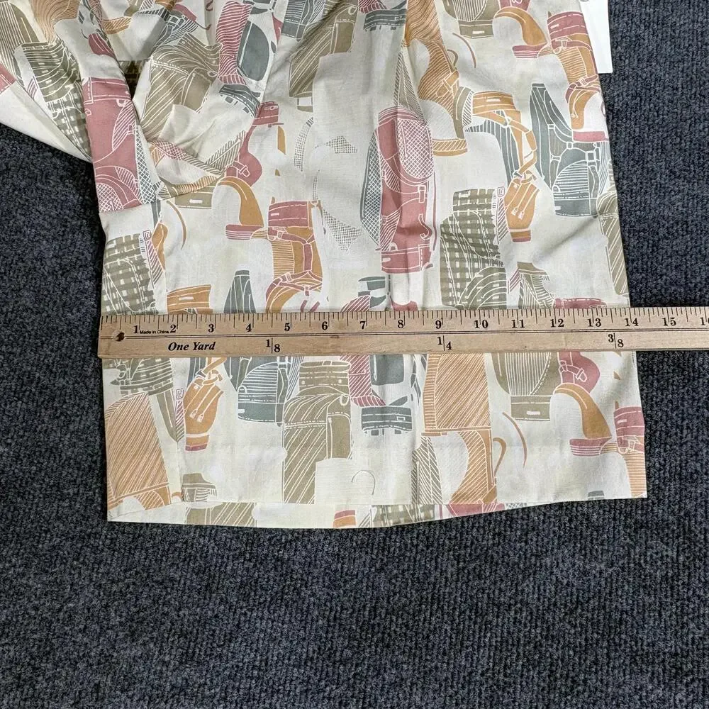 Smith & Company Shorts Womens 12 Multicolor Print Pleated Bermuda Made USA Golf